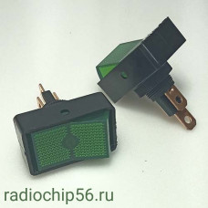 Переключатель ASW-11D 3c 12v 20A зеленый