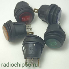 Переключатель KCD1кругл. с подсв. 20mm