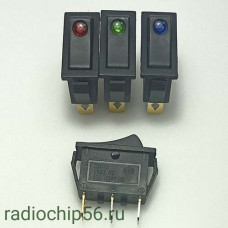 Переключатель KCD3 точечн. подсв. 16A 3pin